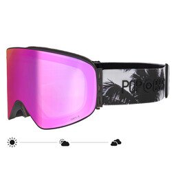 Photochromatische Skibrille LARRY Pink Palms – selbsttönende Skibrille für wechselnde Lichtverhältnisse CAT 1–3 | POP EYES