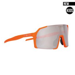 Kinder Sonnenbrille POP EYES EDDY Kids Orange – leichte Sport Sonnenbrille für Kinder in seitlicher Ansicht, ideal für Outdoor-Sport und Radfahren. NEU