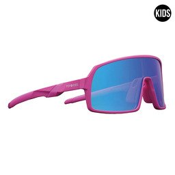 Kinder Sonnenbrille POP EYES FREDDIE Kids Pink – leichte Sport Sonnenbrille für Kinder in seitlicher Ansicht, ideal für Outdoor-Sport und Radfahren
