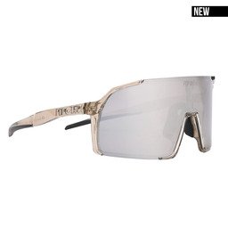 POP EYES Sport Sonnenbrille EDDY Clear Gold – vielseitige Sportbrille mit Wechselgläsern in seitlicher Ansicht, ideal für Radfahren und Outdoor-Sport
