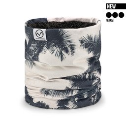 POPHEAD Neckwarmer JOSIE Palm Vibes – warmer Fleece-Schlauchschal mit kuscheligem Teddyfutter für kalte Wintertage
