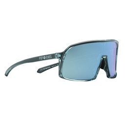 POP EYES Sonnenbrille FRED Clear Blue – stylische Lifestyle- und Sportsonnenbrille in seitlicher Ansicht, ideal für Alltag und Outdoor-Aktivitäten