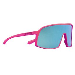 POP EYES Sport Sonnenbrille FRED Hot Pink – leichte Sportbrille in seitlicher Ansicht, ideal für Radfahren, Laufen und vielseitige Outdoor-Aktivitäten