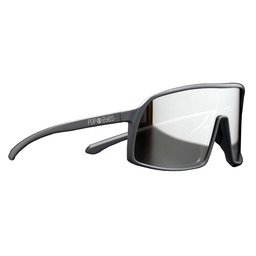 POP EYES Sport Sonnenbrille FRED Shark Grey – leichte Sportbrille in seitlicher Ansicht, ideal für Radfahren, Laufen und Outdoor-Aktivitäten