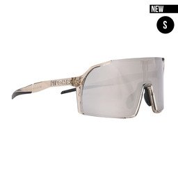 POP EYES Sport Sonnenbrille EDDY Small Clear Gold – kleinere Sportbrille für Damen und schmalere Gesichter mit Wechselgläsern in seitlicher Ansicht. NEU