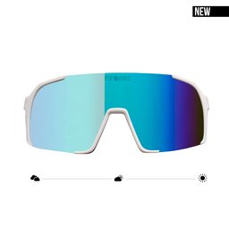 Selbsttönende Sonnenbrille EDDY White Ocean Blue – sportliche Sonnenbrille für Damen und Herren mit stylischem Look. NEW