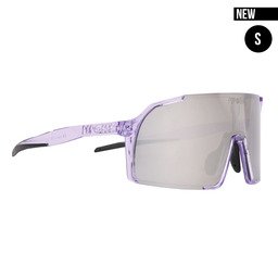 POP EYES Sport Sonnenbrille EDDY Small Clear Purple – kleinere Sportbrille für Damen und schmalere Gesichter mit Wechselgläsern in seitlicher Ansicht. NEU