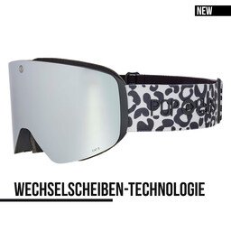 Skibrille JAMIE Leo Grey Stone – neue Skibrille mit magnetischem Wechselsystem und silberner Linse | POP EYES