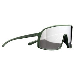 POP EYES Sport Sonnenbrille FRED Army Green – leichte Sportbrille in seitlicher Ansicht, ideal für Radfahren, Laufen und Outdoor-Aktivitäten
