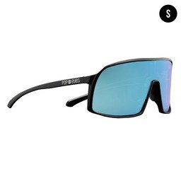 POP EYES Sport Sonnenbrille FRIEDA Black Ice Blue – leichte Sportbrille für Damen und schmalere Gesichter in seitlicher Ansicht, ideal für Outdoor-Sport