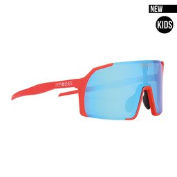 Kinder Sonnenbrille POP EYES EDDY Kids Red – leichte Sport Sonnenbrille für Kinder in seitlicher Ansicht, ideal für Outdoor-Sport und Radfahren. NEU