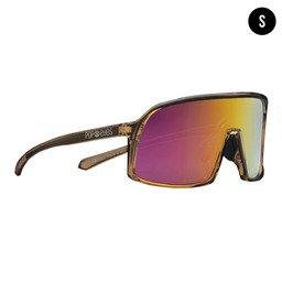 POP EYES Sport Sonnenbrille FRIEDA Clear Gold – leichte Sportbrille für Damen und schmalere Gesichter in seitlicher Ansicht, ideal für Outdoor-Sport