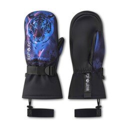 POPWEAR ski gloves MARLEY Jungle King – mittens with genuine leather palm, Thinsulate™ lining and waterproof membrane 