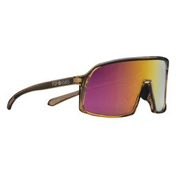 POP EYES Sonnenbrille FRED Clear Gold – stylische Lifestyle- und Sportsonnenbrille in seitlicher Ansicht, ideal für Alltag und Outdoor-Aktivitäten
