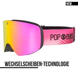 Skibrille JAMIE Tropical Pink – neue Skibrille Damen mit magnetischem Wechselsystem und pinker Linse | POP EYES