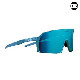 Kinder Sonnenbrille POP EYES EDDY Kids Light Blue – leichte Sport Sonnenbrille für Kinder in seitlicher Ansicht, ideal für Outdoor-Sport und Radfahren
