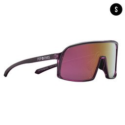 POP EYES Sport Sonnenbrille FRIEDA Clear Berry – leichte Sportbrille für Damen und schmalere Gesichter in seitlicher Ansicht, ideal für Outdoor-Sport