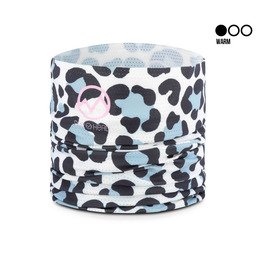 POPHEAD Neckwarmer JODY Leo Light Blue – ultraleichter Mesh-Neckwarmer im hellblauen Leo-Print, Cooling Level 1/3, atmungsaktiv & schnell trocknend
