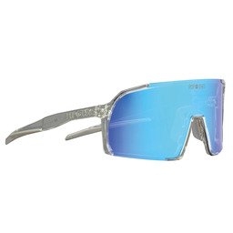 POP EYES Sport Sonnenbrille EDDY Clear Ocean Blue – vielseitige Sportbrille mit Wechselgläsern in seitlicher Ansicht, ideal für Radfahren und Outdoor-Sport
