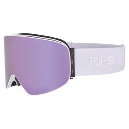 Skibrille LARRY Pure White, Skibrille für Damen und Herren, mit OTG-Funktion und bequemer Passform.
