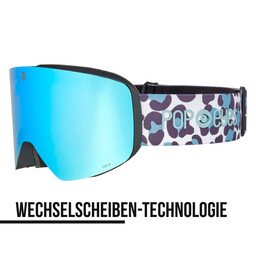 Women’s ski goggles JAMIE Leo Blue Sky – new ski goggles with magnetic interchangeable lens system and blue lens | POP EYES