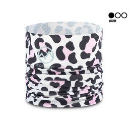 POPHEAD Neckwarmer JODY Leo Light Pink – ultraleichter, atmungsaktiver Mesh-Neckwarmer im hellrosa Leo-Print, Cooling Level 1/3
