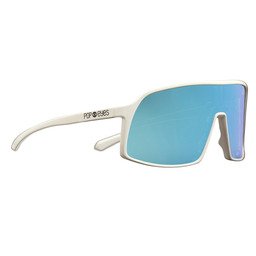 POP EYES Sport Sonnenbrille FRED Cloud White – leichte Sportbrille in seitlicher Ansicht, ideal für Radfahren, Laufen und vielseitige Outdoor-Aktivitäten