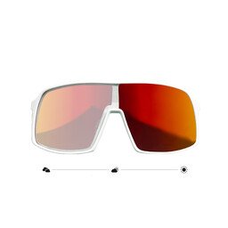 POP EYES Sport Sonnenbrille FRED Photochromatic White – selbsttönende Sportbrille mit automatischer Anpassung von Kategorie 1 bis 3, ideal bei wechselnden Lichtverhältnissen