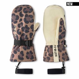 POPWEAR ski gloves MARLEY Leo Brown – mittens with genuine leather palm, Thinsulate™ insulation and waterproof membrane | NEW