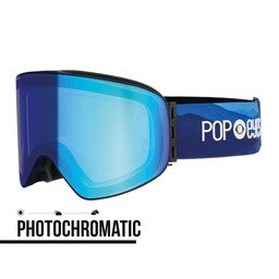 Skibrille LARRY Photochromatisch Blue Real Mountains – photochromatische Skibrille Herren mit automatischer Tönung | POP EYES