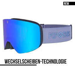 Skibrille JAMIE Frost Blue – neue Skibrille Herren mit magnetischem Wechselsystem und blauer Linse | POP EYES