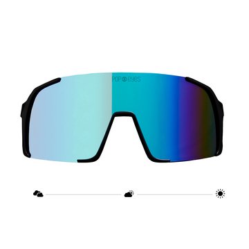 Selbsttönende Sonnenbrille EDDY Black Ocean Blue – sportliche Sonnenbrille mit Stil für Damen und Herren.