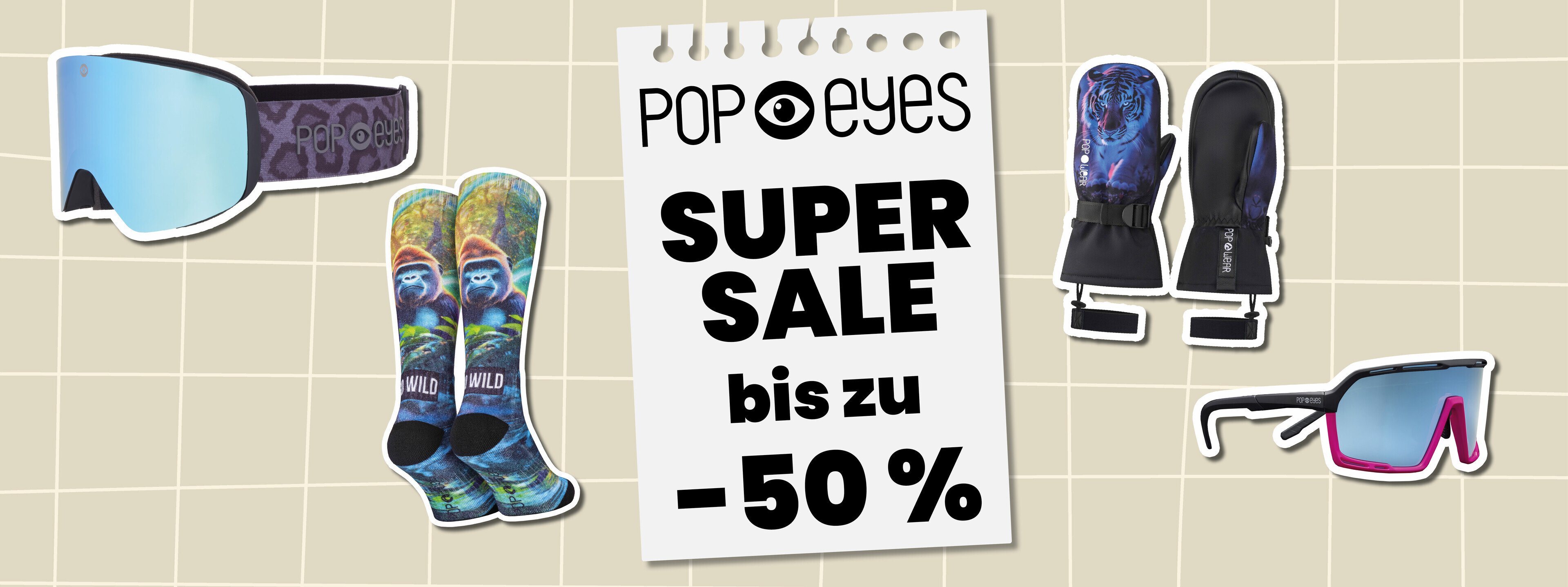 Winter Sale bei POP EYES – bis zu 50 % Rabatt auf Skibrillen, Sonnenbrillen & Zubehör